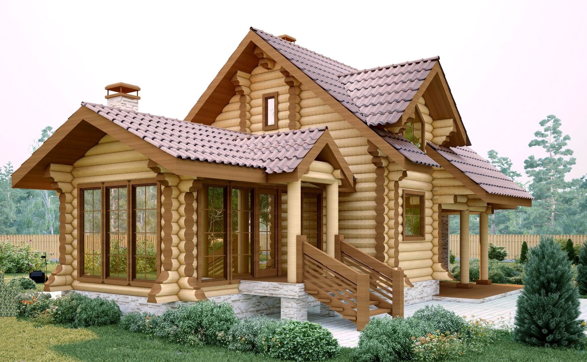 Дом из бревна VZ-122 